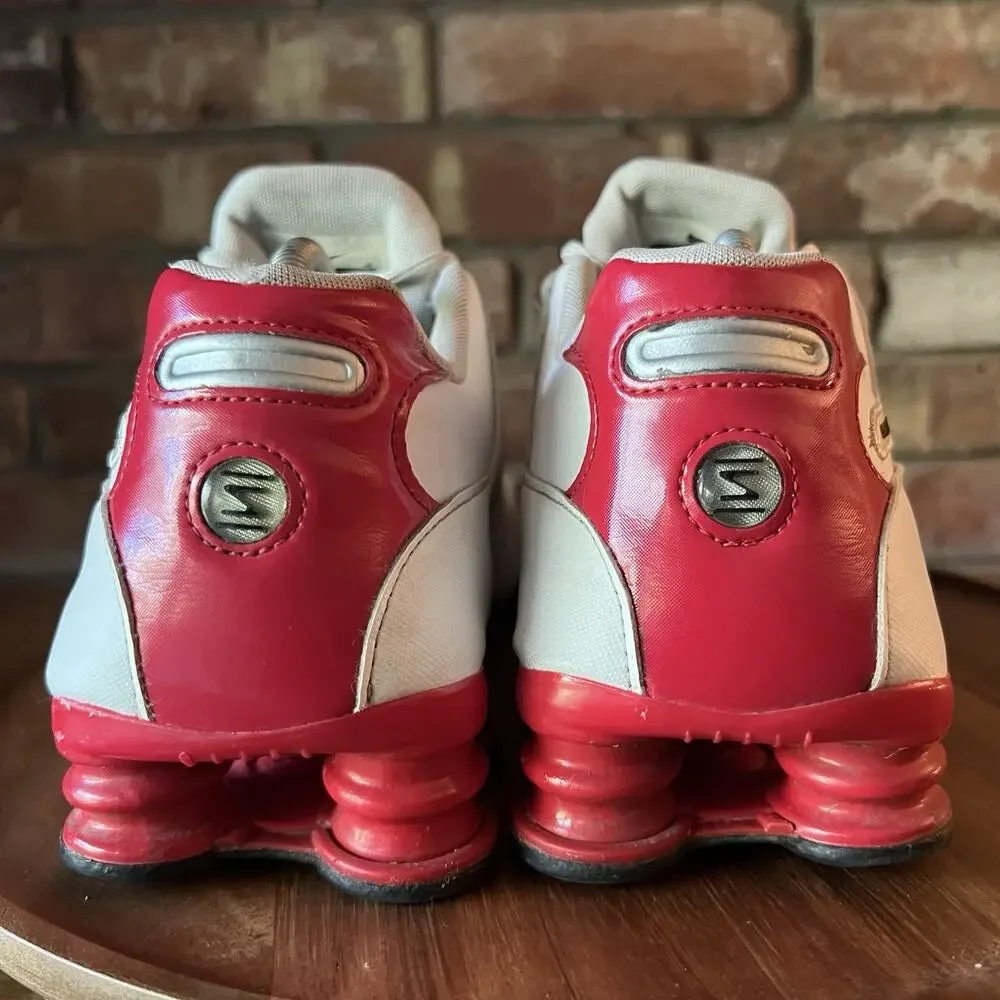 Nike Shox NZ White Red Black 378341-110 Mens Size 10 Low Top Athletic Shoes